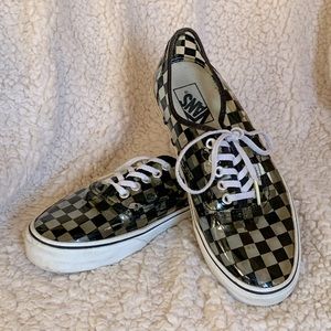RARE! Classic Vans - Clear Vinyl Checkerboard Print Sneakers